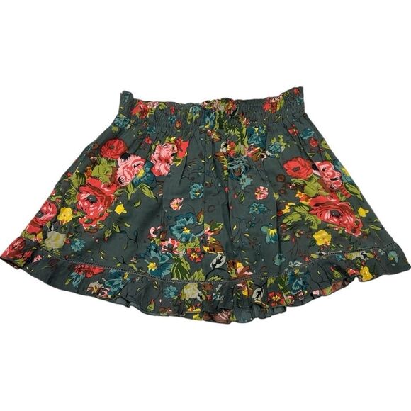 SFERA Green Floral Patterned Mini Skirt Size S - Picture 4 of 4